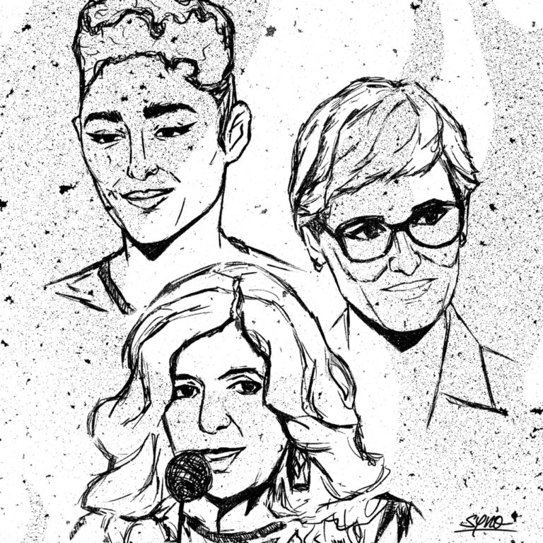 Des discours engagés aux Césars 2024 : portraits dessinés de Golshifteh Farahani, Judith Godrèche et Kaouther Ben Hania par Syno (Synopsies)